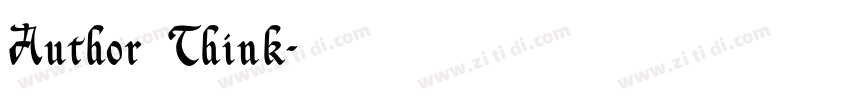 Author Think字体转换